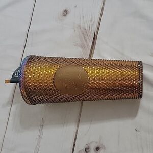 Starbucks 50th Anniversary Limited Edition Studded Copper Iridescent Venti Cup
